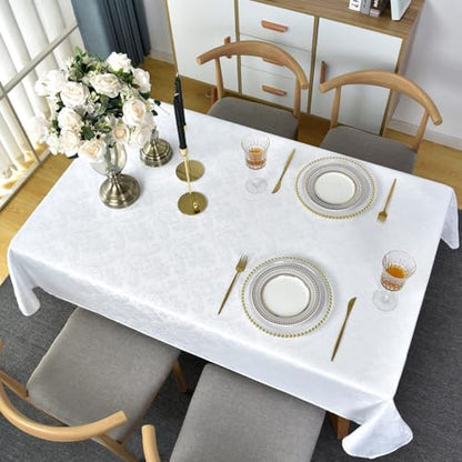 SASTYBALE White Jacquard Cloth Napkins 20 x 20 Inch Set of 4 - color: A-white, size: 20" x 20" (Set of 4)