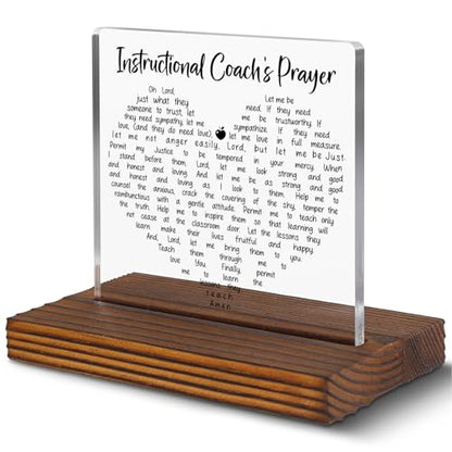 Instructional Coach Prayer Desk Decor Sign, Inspirational Christian Gift for Teacher Mentors and Staff Developers, Prayer Plaque for School Office, Graduation Educator Appreciation Gift EC267 - style: Instructional Coach Prayer