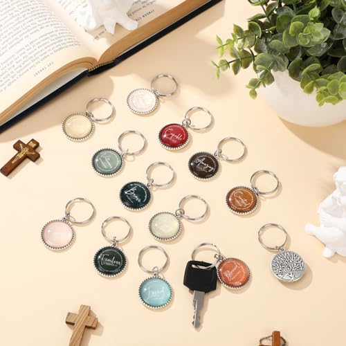Equsion 36 Pcs Christian Keychain Bulk Mini Bible Keychains, Xmas - color: Xmas