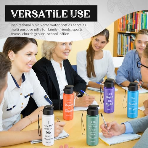 Mifoci 20 Pcs Christian Religious Water Bottle Bulk 17 oz, Bright - color: Bright