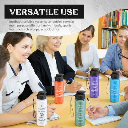 Mifoci 20 Pcs Christian Religious Water Bottle Bulk 17 oz, Bright - color: Bright