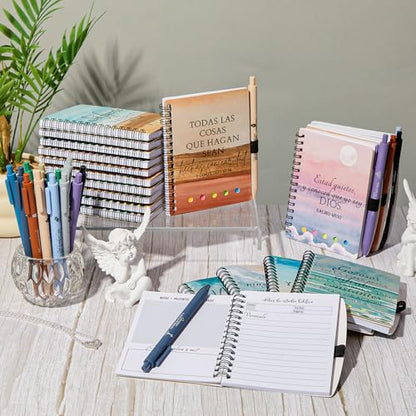 Kosiz 20 Set Christian Notebook with Pen for Woman(Watercolor, Neutral)