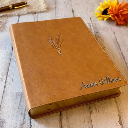 STARKENBURG COMPANY Personalized KJV Bible with Name Engraved, KJV Notetaking Large Print, Custom Name Engraved, King James Version, Christian Gifts