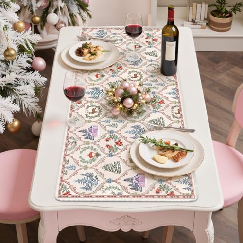 iCasso Christmas Desk Mat, Beige Mouse Pad, Desk Protector Mat - color: Beige Christmas