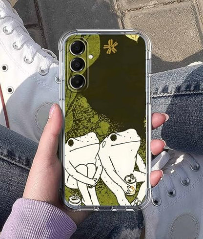 Cute Frogs Case for Samsung Galaxy A17,Aesthetic Animal Pattern,Cool Soft TPU Bumper Case,SA17 - color: Frogs, size: Samsung Galaxy A17