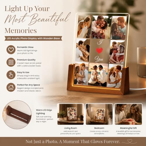 Custom Picture Frames Anniversary Couple Gifts for Girlfriend Women Men - color: S1