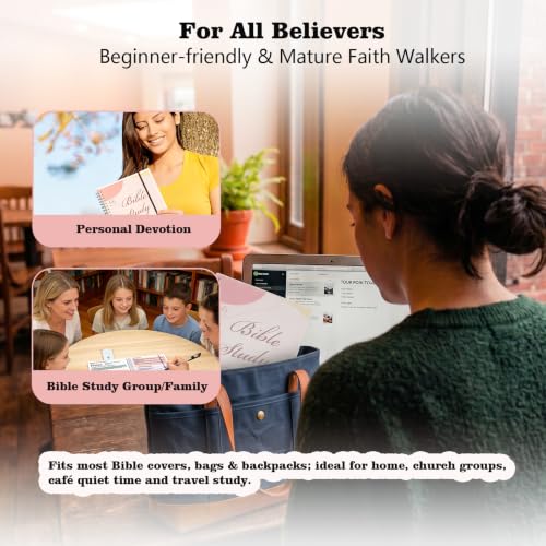 66 Books Bible Study Guide Journal Notebook Large Print Scripture Summaries - color: Pastel 66‑Book Bible Survey Guide