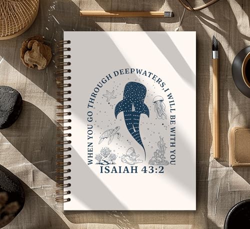 Dejfel Christian Ocean Bible Notebook Journal,Gifts for Women Men Girls - color: sea bible