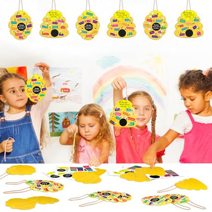 24 Sets Bee Attitude Sign Craft Kit, Beatitudes Bible Craft