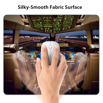 Airplane Cockpit View Mouse Pad, Flight Deck Desk Mat for Boeing 777 Lover - color: Tan Brown
