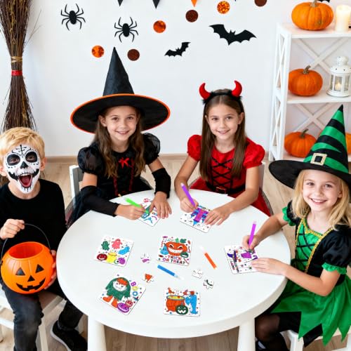 Halloween Crafts for Kids & Toddlers-DIY Art Activities Kit Puzzle Game Toy - color: Halloween Colorful