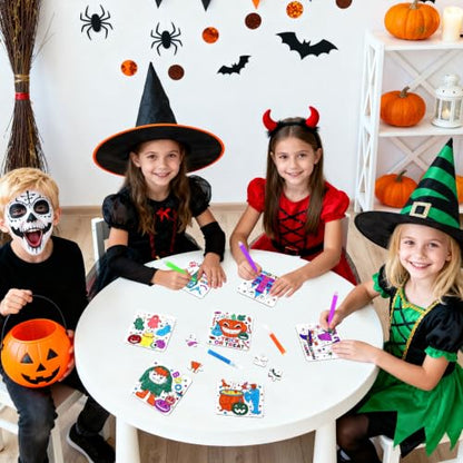 Halloween Crafts for Kids & Toddlers-DIY Art Activities Kit Puzzle Game Toy - color: Halloween Colorful