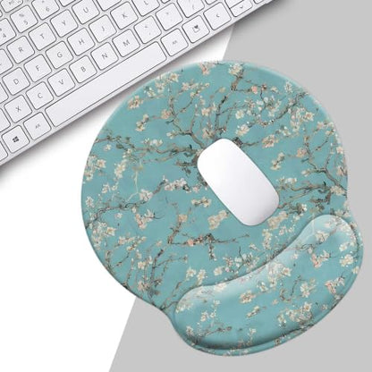 Mouse Pads for Desk, Ergonomic Mouse Pad with Wrist Rest Gaming Mousepad - color: Round-B3