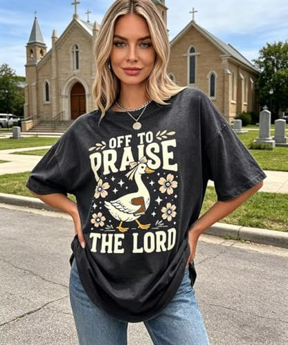 Christian Oversized Shirts Women Religious Faith Shirt Bible Verse Gifts Inspirational Graphic Jesus Tee - color: Grey1, size: X-Large