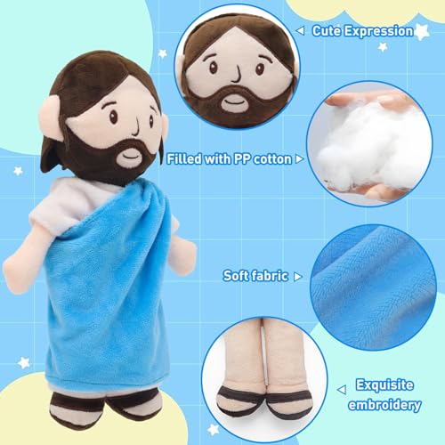 Yelakey Jesus and Donkey Plush Toys, 11.8" Stuffed Religious Toys for Kids - color: 11.8inch/Jesus Rides a Donkey
