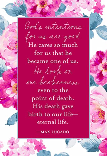 DaySpring - Max Lucado With Sympathy - 4 Botanical Design Assortment with Scripture - 12 Sympathy Boxed Cards & Envelopes (J9180)