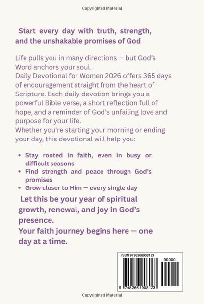 Daily Devotional for Women 2026: 365 Days of Encouragement, Prayer, and God’s Promises to Strengthen Your Faith Every Day