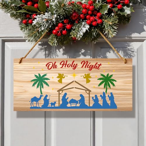 Konsait 10 PCS Christmas Nativity Stencils for Painting on Wood, Reusable Nativity Scene Templates Jesus Wise Men Christmas Stencil for Home Decor, Plastic Painting Stencils for Art Hand Crafts