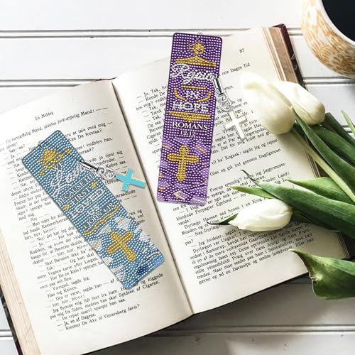 Christian Bible Diamond Art Bookmarks, Diamond Painting Book Marks - style: Christian Bible