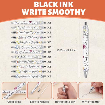 Sprial Notebooks with Pens Bulk, 48 Pack, 5.5 x 4.7 Inch Botanical - color: Botanical Watercolor Floral Bible Quotes