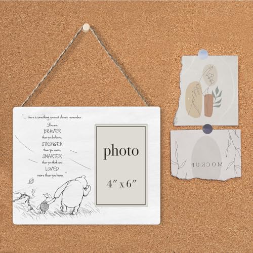Inspirational Pooh Bear Quotes Picture Frame - color: Braver