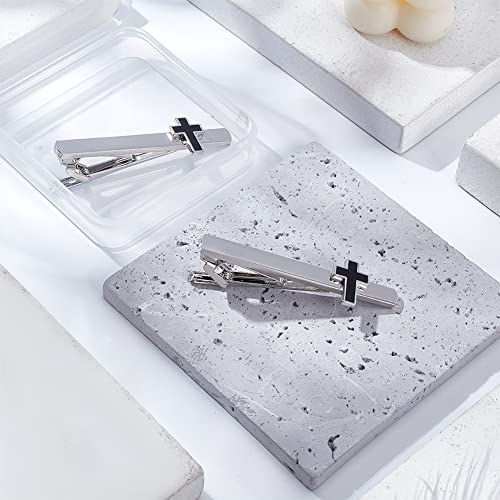 WEBEEDY 2PCS Tie Clip for Men Cross Tie Bars Mens Ties Clips Pin Set Suitable for Business Anniversary Parties Meeting Wedding Gift - style: Crossed Tie Clip