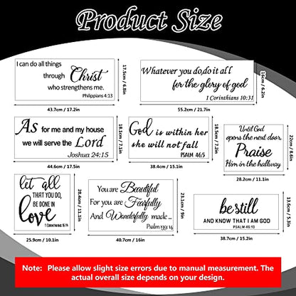 Bible Verse Wall Decals Inspirational Wall Decals Quotes Christian Scripture Religious Wall Stickers Peel and Stick Motivational Decal Postive Saying Wall Stickers for Women Family Home Bedroom Decor