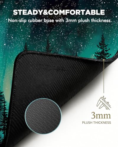 Mouse Pad, Desk Mat, 31.5x11.8in Large Mousepad, Green Forest - color: Green Forest