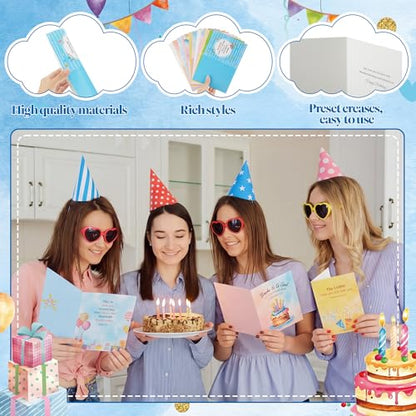 Motiskyy 120 Pcs Religious Christian Birthday Card Bulk, Watercolor Style - style: Watercolor Style
