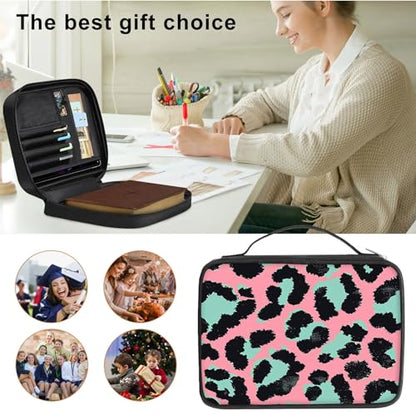 Bible Cover for Women Kids, Bible Carrying Case Church Bag Bible Protective with Zippered Back Pocket, Gift for Adults Lady Women Men, Leopard Print - color: Leopard Print