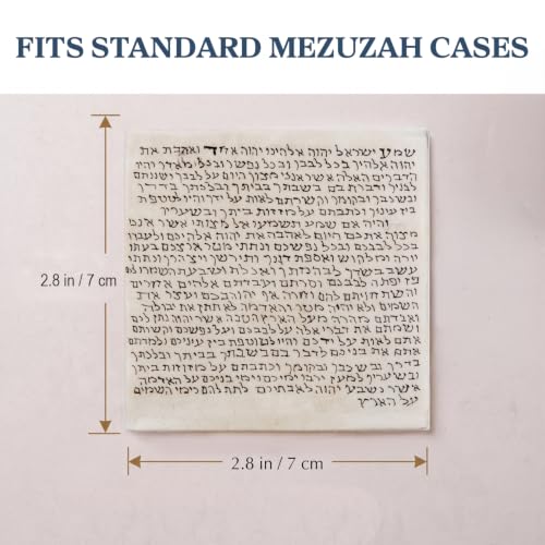 Nana Gifts Kosher Mezuzah Scroll: Authentic Klaf Door Parchment 2.8"X2.8"