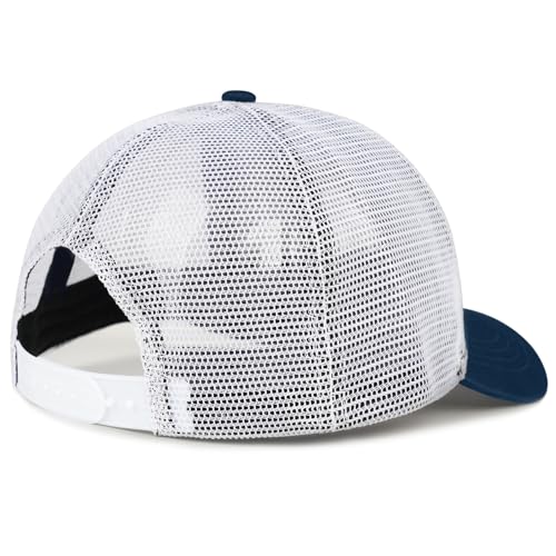 Faith Over Fear Christian Hats for Men Women, American Flag Trucker Hat, Religious Gifts for Thanksgiving Christmas - color: Navy Blue