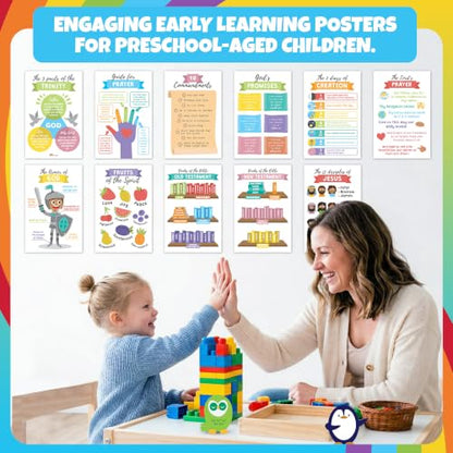 Sproutbrite 12 Pack 12'' x 16'' Educational Sunday School Posters - color: Sunday School Poster