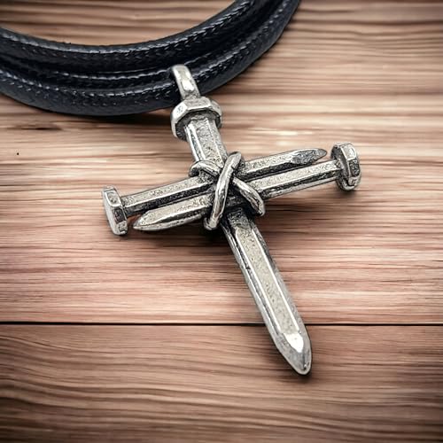 FORGIVEN JEWELRY Antique Nail Cross Necklace