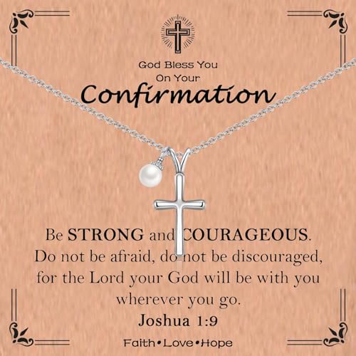 Cross Necklace for Girls Kids Christian Catholic Religious Gifts - color: Confirmation -Girls