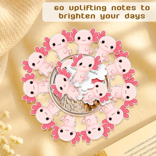 60 Positive Axolotl Affirmation Cards - Easter Gifts For Teens, Girls - Cute Axolotl Gifts For Teen Girls, Daughter, Granddaughter From Mom, Dad, Grandma - color: Positive Axolotl