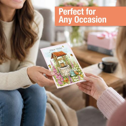 Current Susan Winget Garden Assorted Cards with Envelopes All Occasion - 20 Pack, Large 5" x 7" Cards with Sentiments, Variety of Get Well, Sympathy, Birthday, Anniversary & Thinking of You - color: Garden