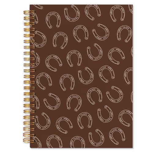 Western Horseshoe Spiral Notebook 5.5x8.3 - color: White Western Horseshoe