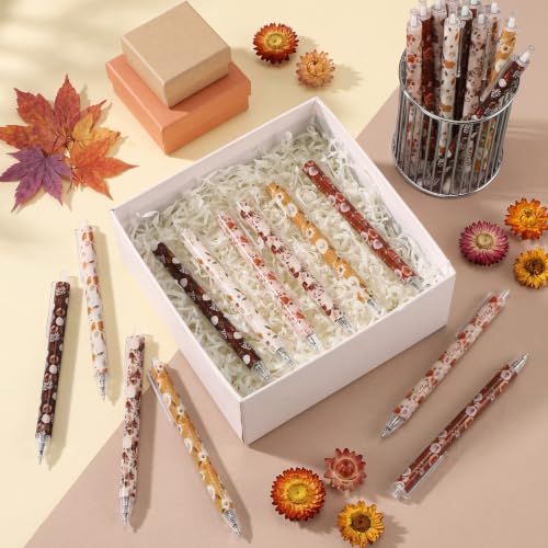 Jetec 120 Pcs Fall Ballpoint Pens Bulk Autumn Thanksgiving Party Supplies - style: Autumn