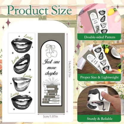 100 Pcs Aesthetic Bookmark Gifts Book Marks for Book Lovers - color: Aesthetic