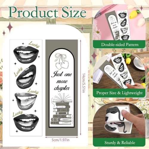 100 Pcs Aesthetic Bookmark Gifts Book Marks for Book Lovers - color: Aesthetic