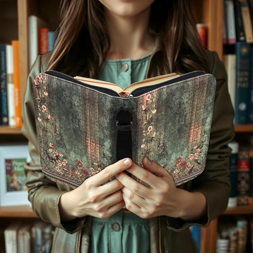 Bible Cover Case for Women PU Leather Woman Book Carrying Bag Bible, Protective Bible Organizer Holder Bag with Handle and Zippered Pocket, Christian Gift for Lady Girls (Boho Floral, XXL) - color: Boho Floral, size: XXL