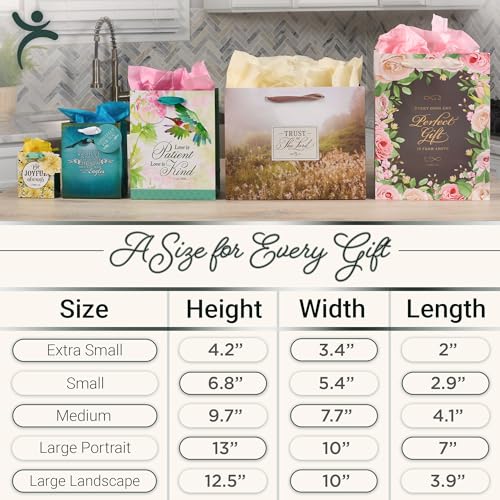 Christian Art Gifts Large Gift Bag with Card & Tissue Paper, Lord Delights - color: Lord Delights/Multi, style: Large Landscape
