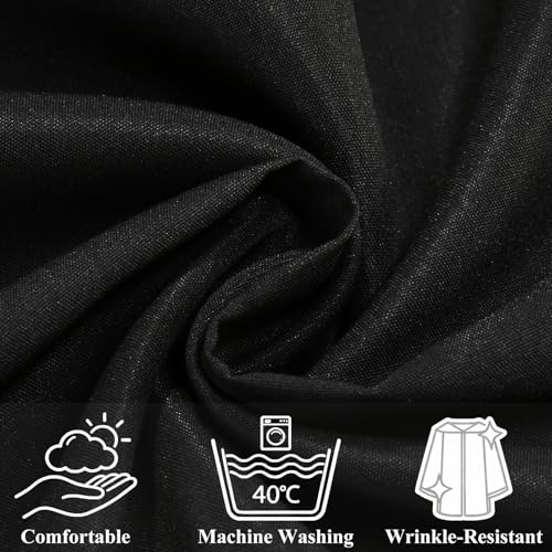 Populus 6-Pack Unisex Adult Matte Choir Robes for Church, Graduation Gowns - color: Black, size: Size 45