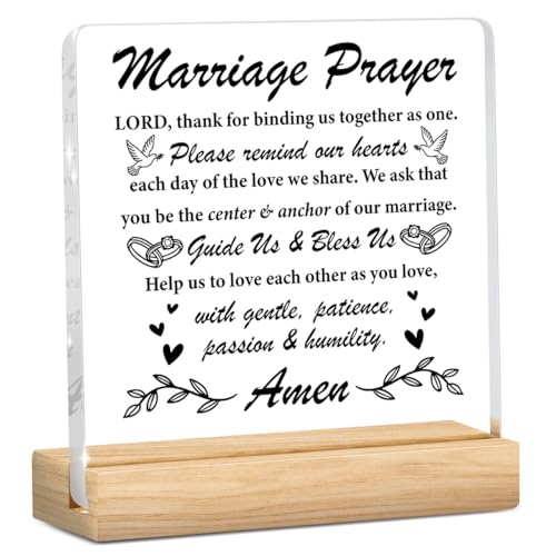 Wedding Gifts for Couples 2026, Bridal Shower Gifts for Bride to Be, Marriage Prayer Plaque, Married Couples Anniversary, Marriage Blessing Gifts, Bride, Groom - Mr & Mrs Gift - color: MarriageLord
