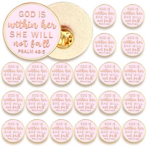 24Pcs Christian Gifts for Women Men Bible Verse Enamel Lapel Pin Bulk
