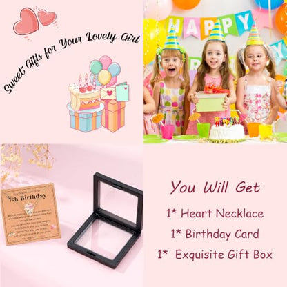 3-12 Year Old Birthday Gifts Heart Cross Necklace Gifts - style: 7th Birthday