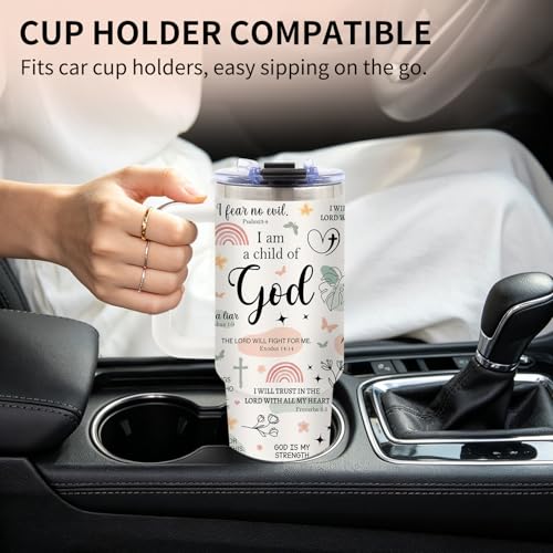 Christian Gifts for Women - I Am a Child of God 40 oz Tumbler with Handle - color: Child1