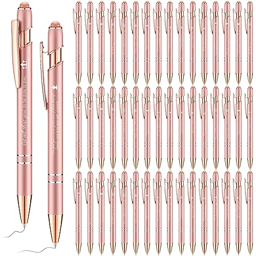 Chuangdi 48 Pcs Bible Verse Pens Bulk Black Ink Pens, Rose Gold - color: Rose Gold