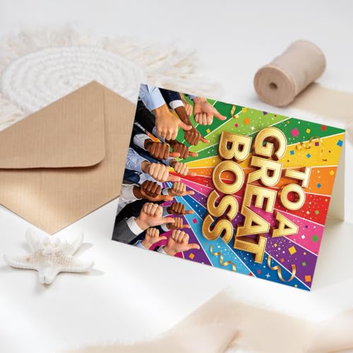 Boss Day Card Gifts, Funny Boss's Day Gifts for Women Men - color: BK-138